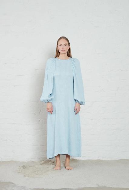 Arnie Says Carolina Crinkled Dress Lt Blue